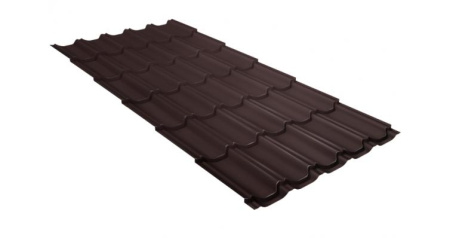 Металлочерепица квинта плюс 0,5 Rooftop Matte RAL 8017 шоколад