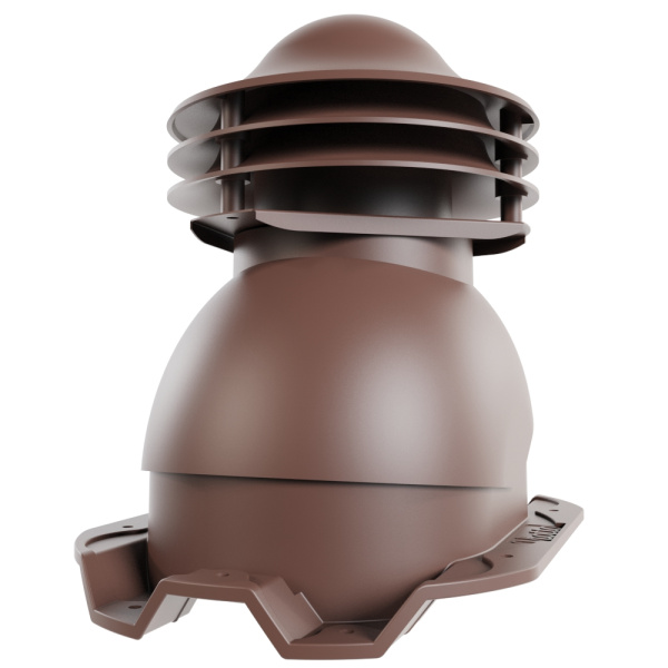 Универсальный выход вентиляции Viotto, для профнастила С21, коричневый шоколад (RAL 8017)